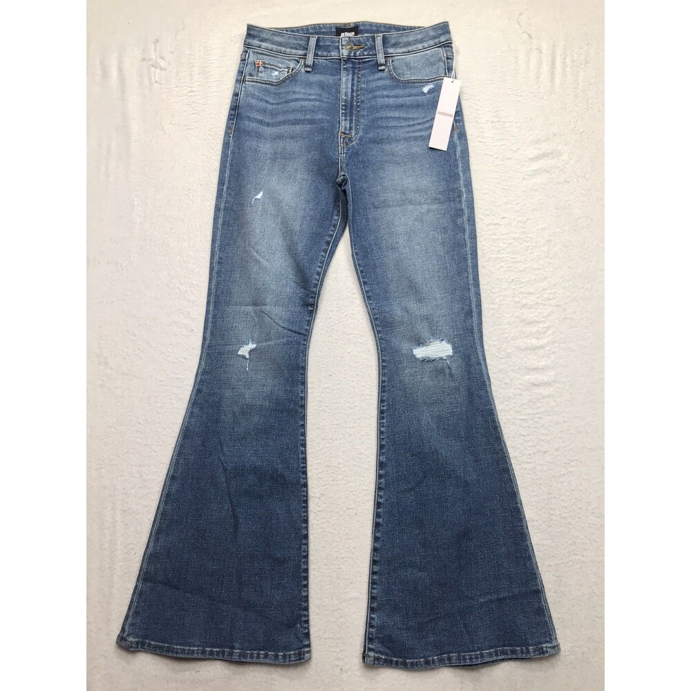NWT HUDSON Heidi Flare Jeans Women 26 (28x31) Hi Rise Distressed Stretch